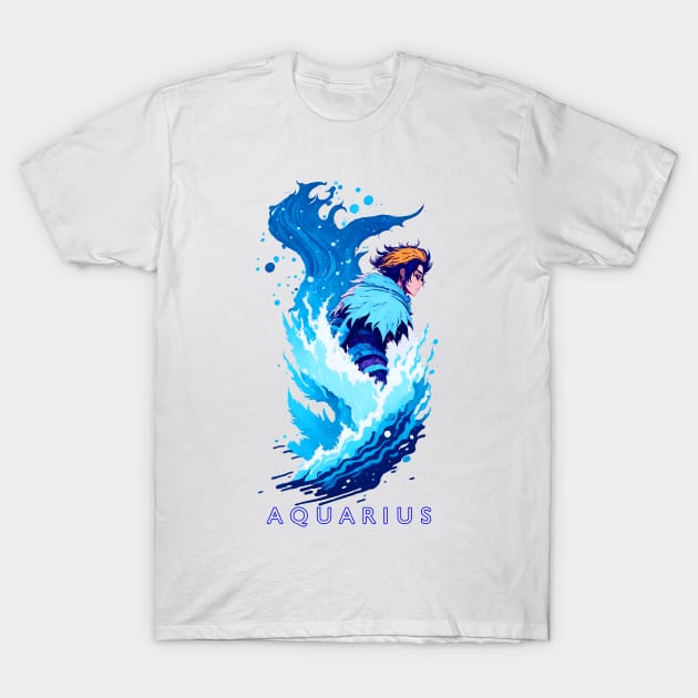 Zodiac sign Aquarius T-shirt T-Shirt by Emotiondesign